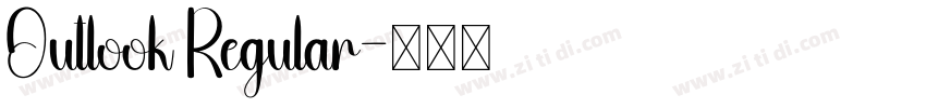 Outlook Regular字体转换
